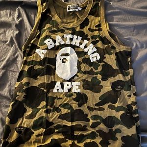 Bape camo tank top large